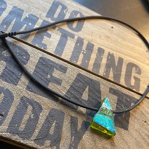 Sea glass aqua  necklace